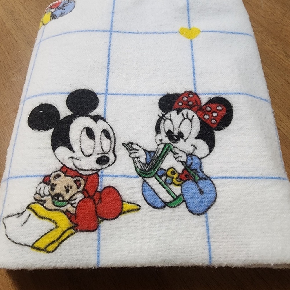 Vintage Dundee Disney Babies Grid Primary Colors Recieveing Baby Blanket